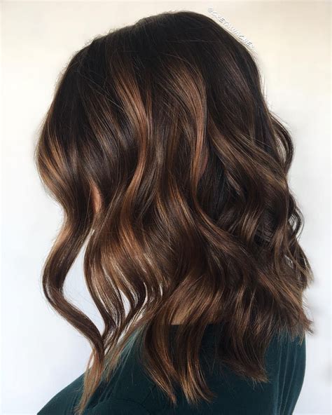 dark hair with caramel highlights|chunky caramel highlights dark hair.